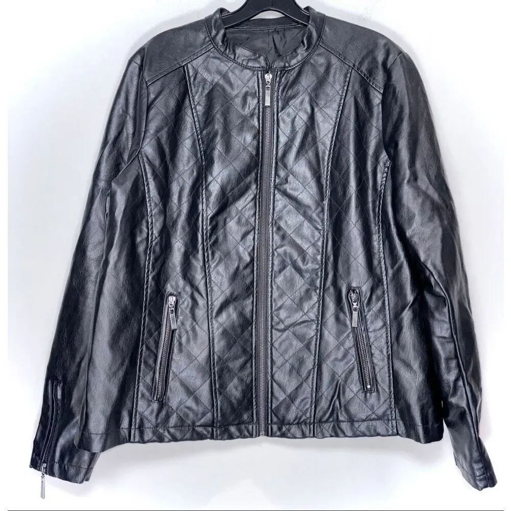 Fashion Nova Faux Leather Jacket size 1x